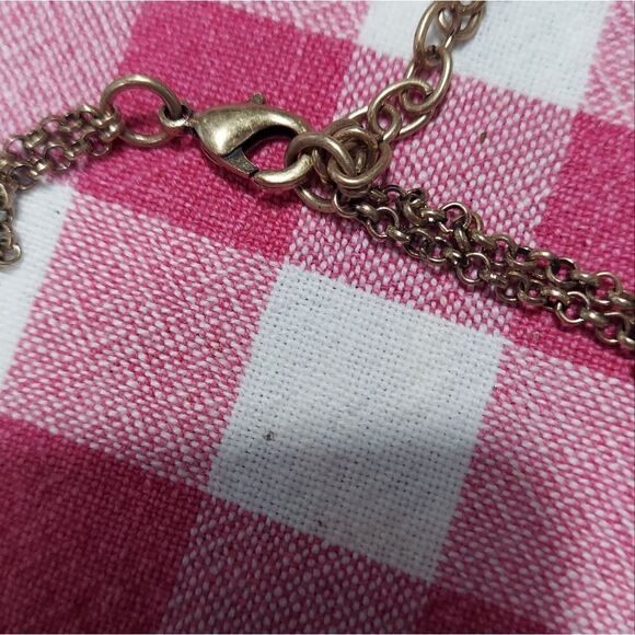 Vintage Necklace Mirror Rhinestones & Crystal Beads - Picture 6 of 8